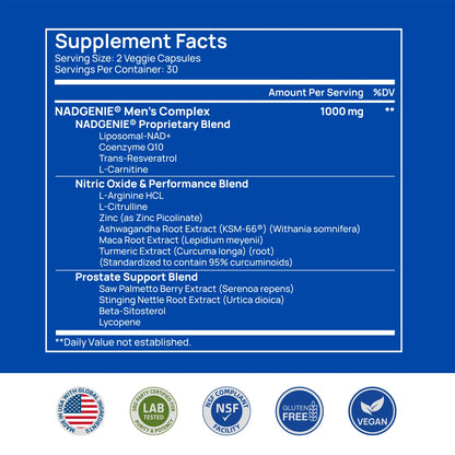 NAD+ Supplement for Men (60 Capsules)